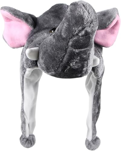 Miniatura 56 de Poliéster animal de la diversión de la felpa un tamaño del casquillo con la guarnición marrón (bear brown)