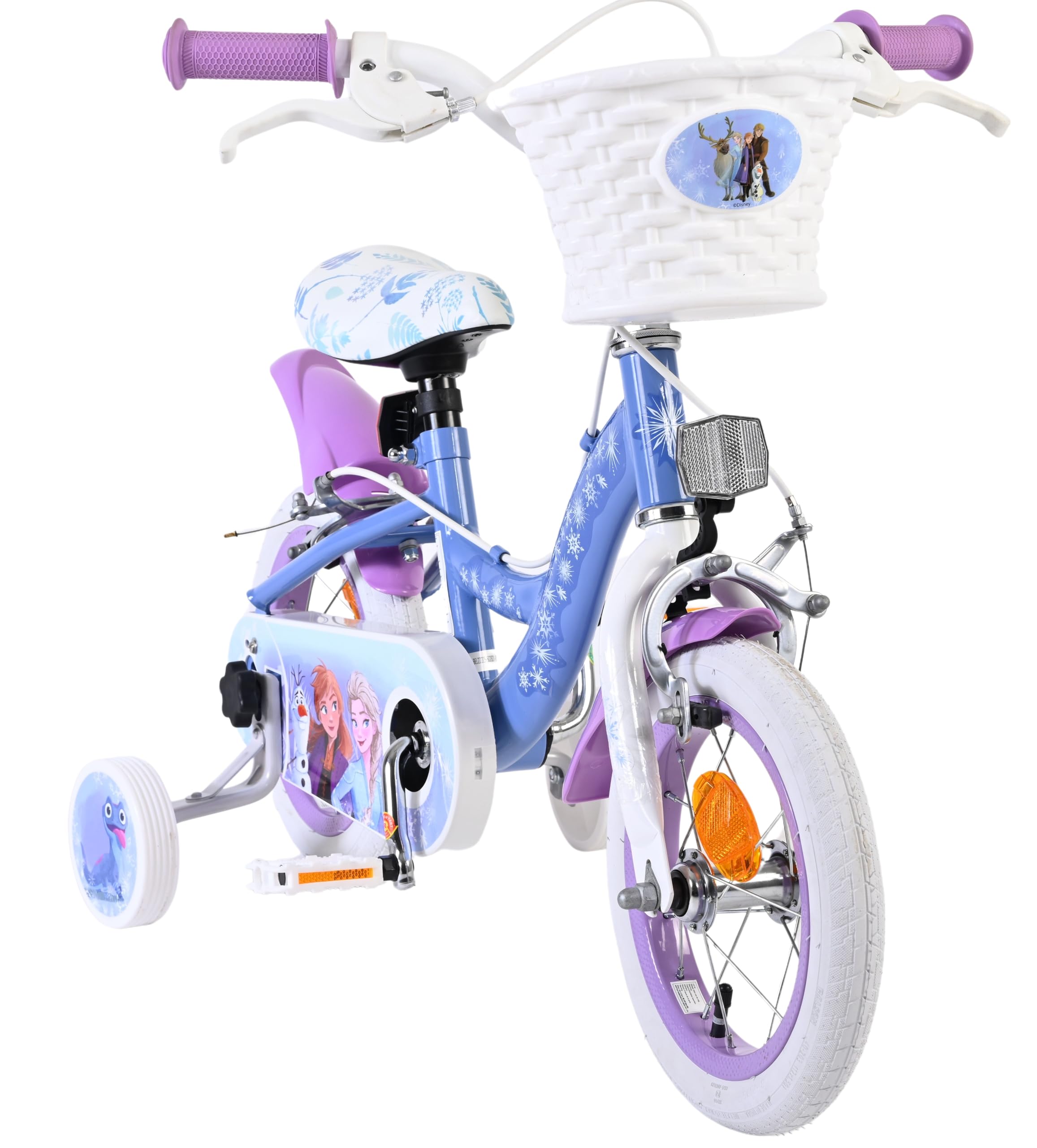 Volare Kinderfahrrad | 3–5 Jahre | Doppelte Handbremse, abnehmbare Stützräder, Pedalreflektoren & Trinkflasche | Verstellbarer Sattel | Geschenk für Mädchen