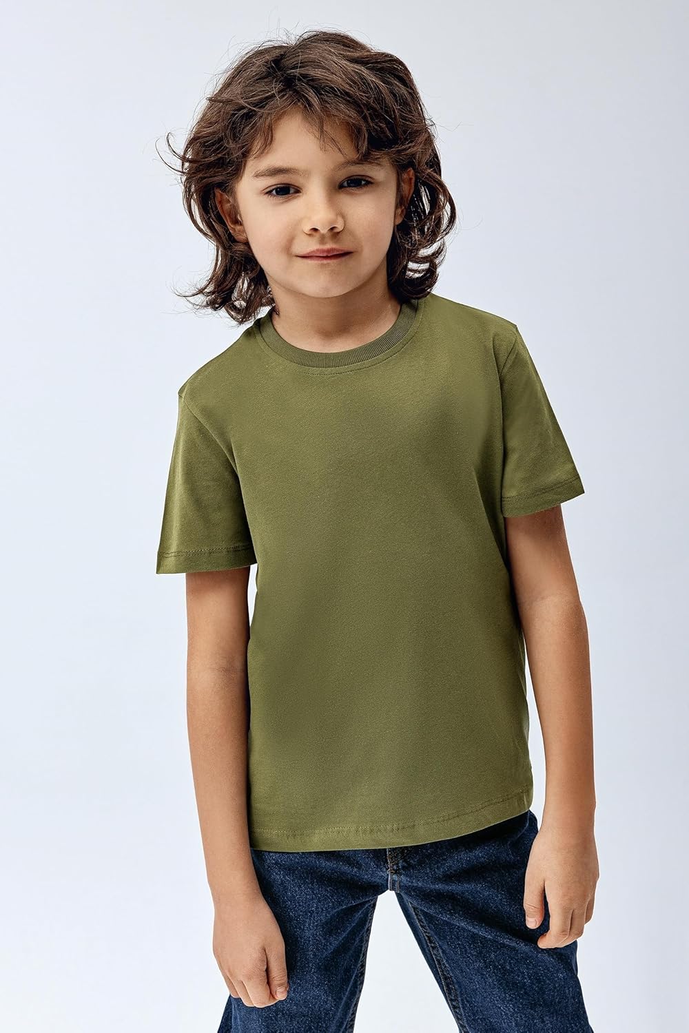 Brix Boys 5 Pack T-Shirts - Crewneck 100% Cotton Tagless Multipack Kids Short Sleeve Basic Comfort Tees. - Image 2