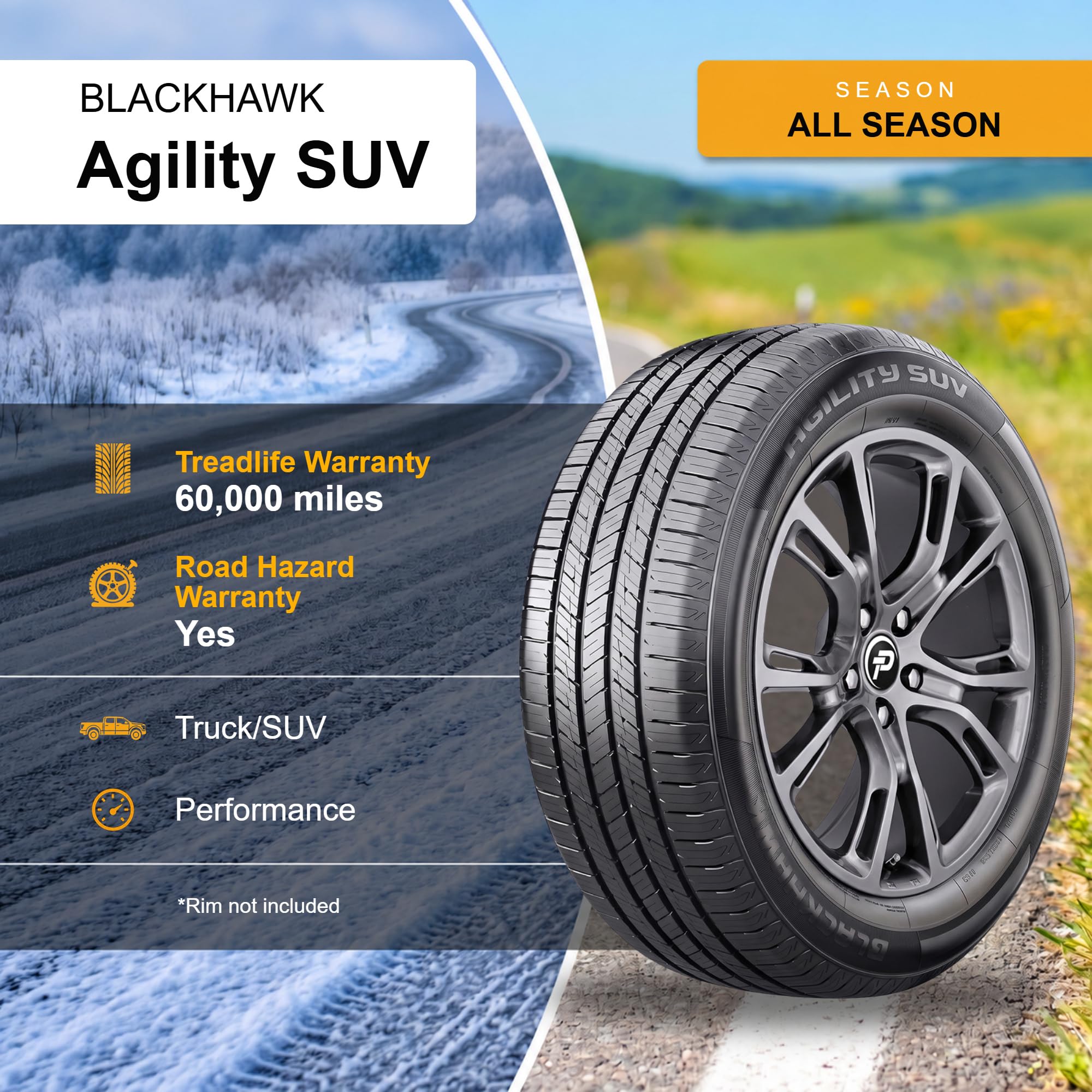 Amazon.com: Blackhawk Agility SUV All-Season Performance Radial