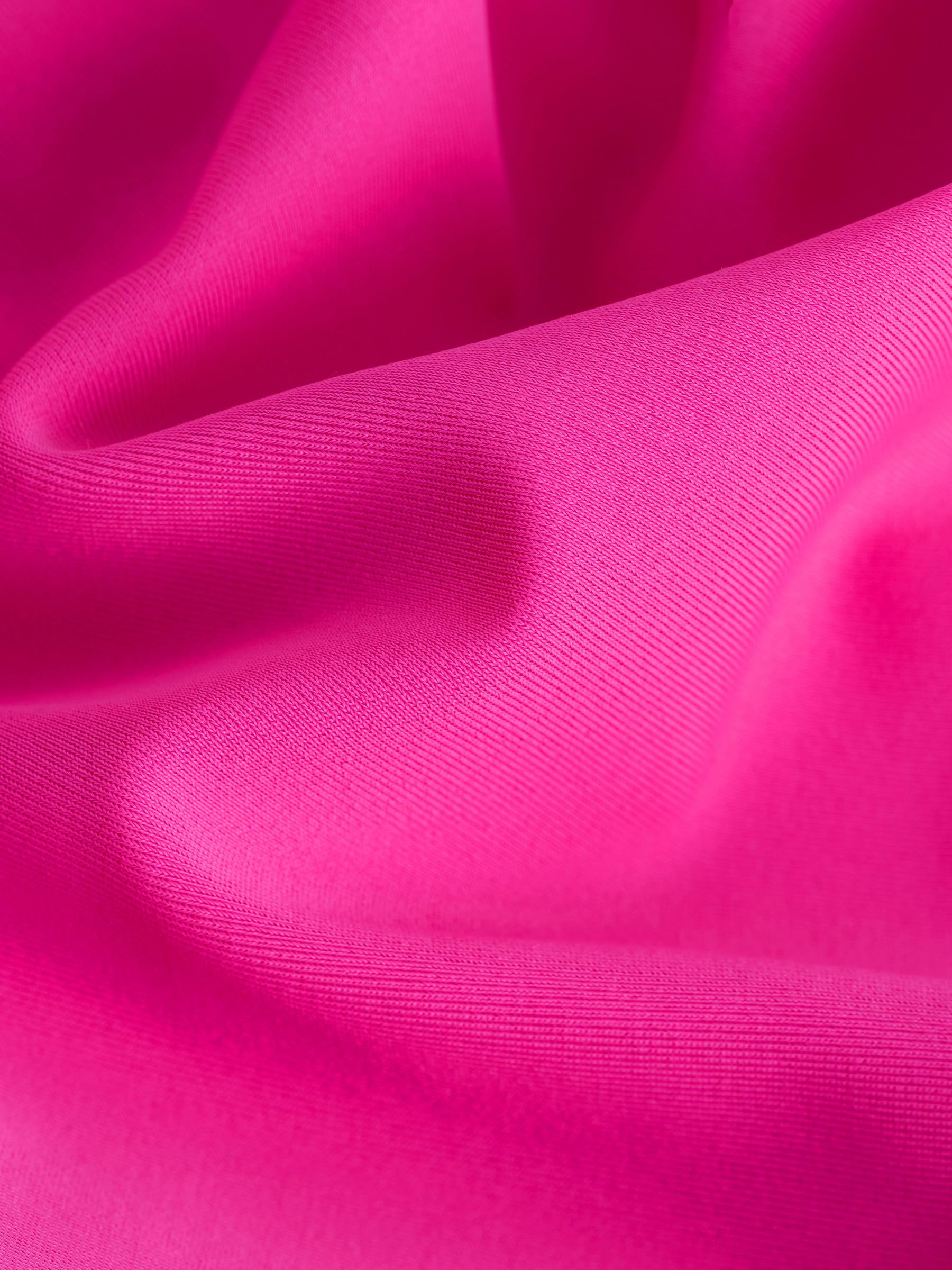 Ragazza Costume da Bagno Monospalla con Stampa Floreale 3D Rosa Fucsia