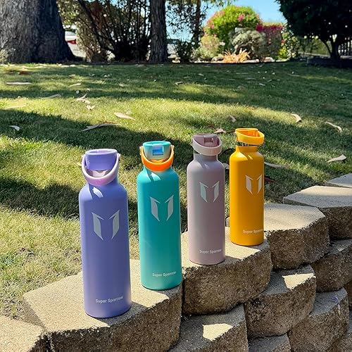 Miniatura 157 de Super Sparrow Botella de Agua Aislada - 17 Oz / 25 Oz / 34 Oz - Frasco FlipFlow de Boca Estándar - Libre de BPA, Botella a Prueba de Fugas - azul