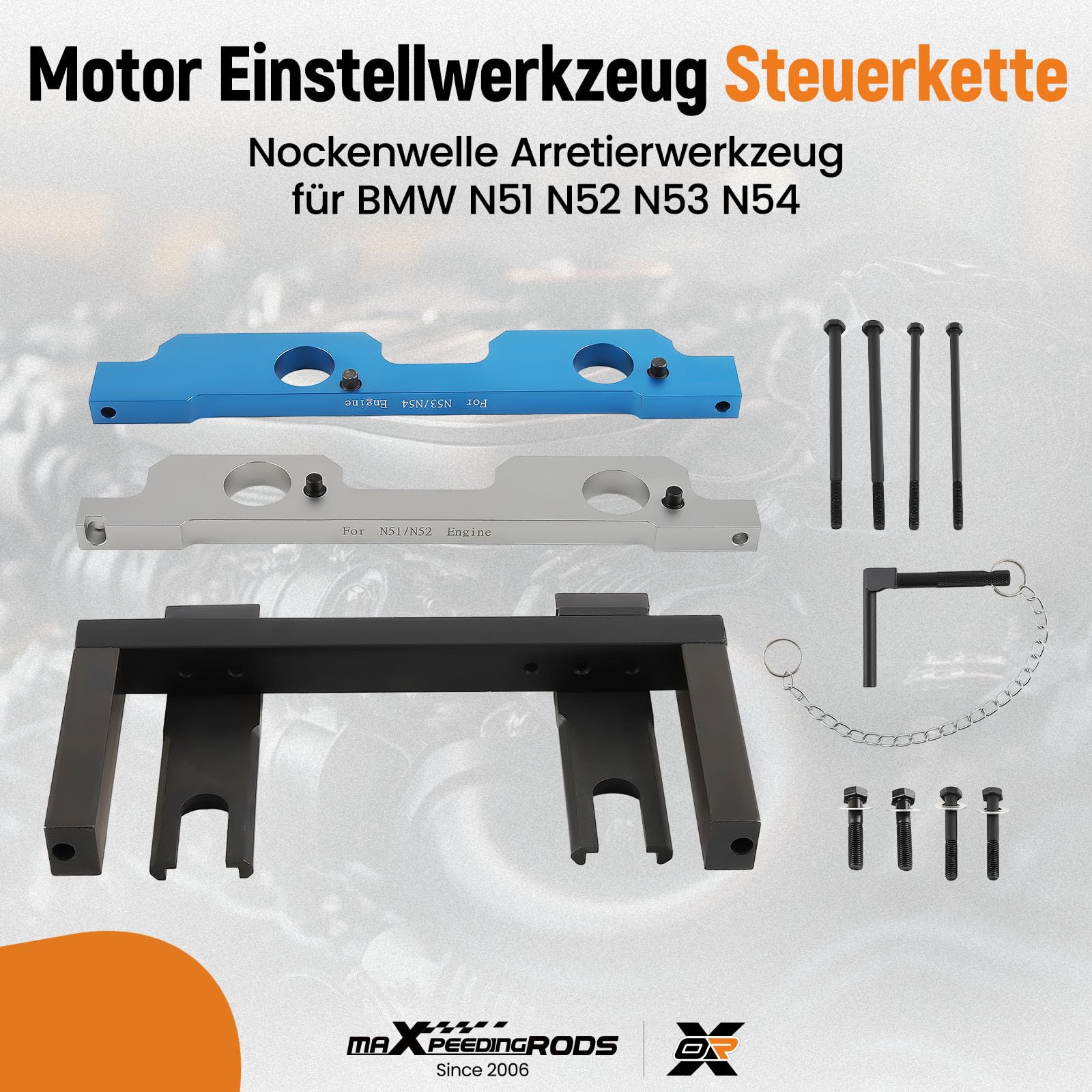 maXpeedingrods Utensile di registrazione motore per BMW N51 N52 N53 N54 | Utensile di bloccaggio dell'albero a camme per BMW 114280 114290 110300 118520