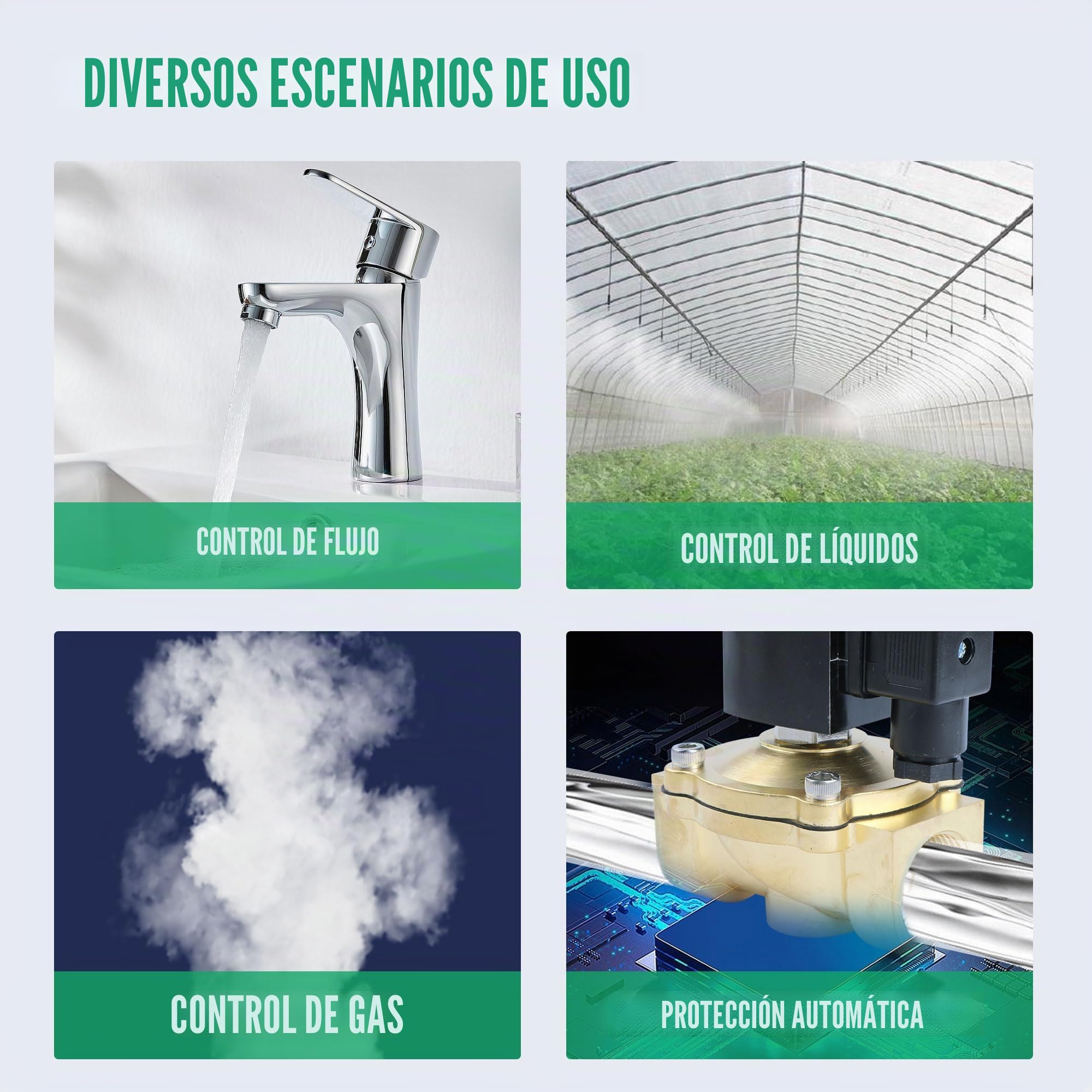 U.S. Solid Electroválvula latón G 1 pulgada 220 V CA normalmente abierta 10 bar, válvula eléctrica para agua, aire, diésel, queroseno, gasolina