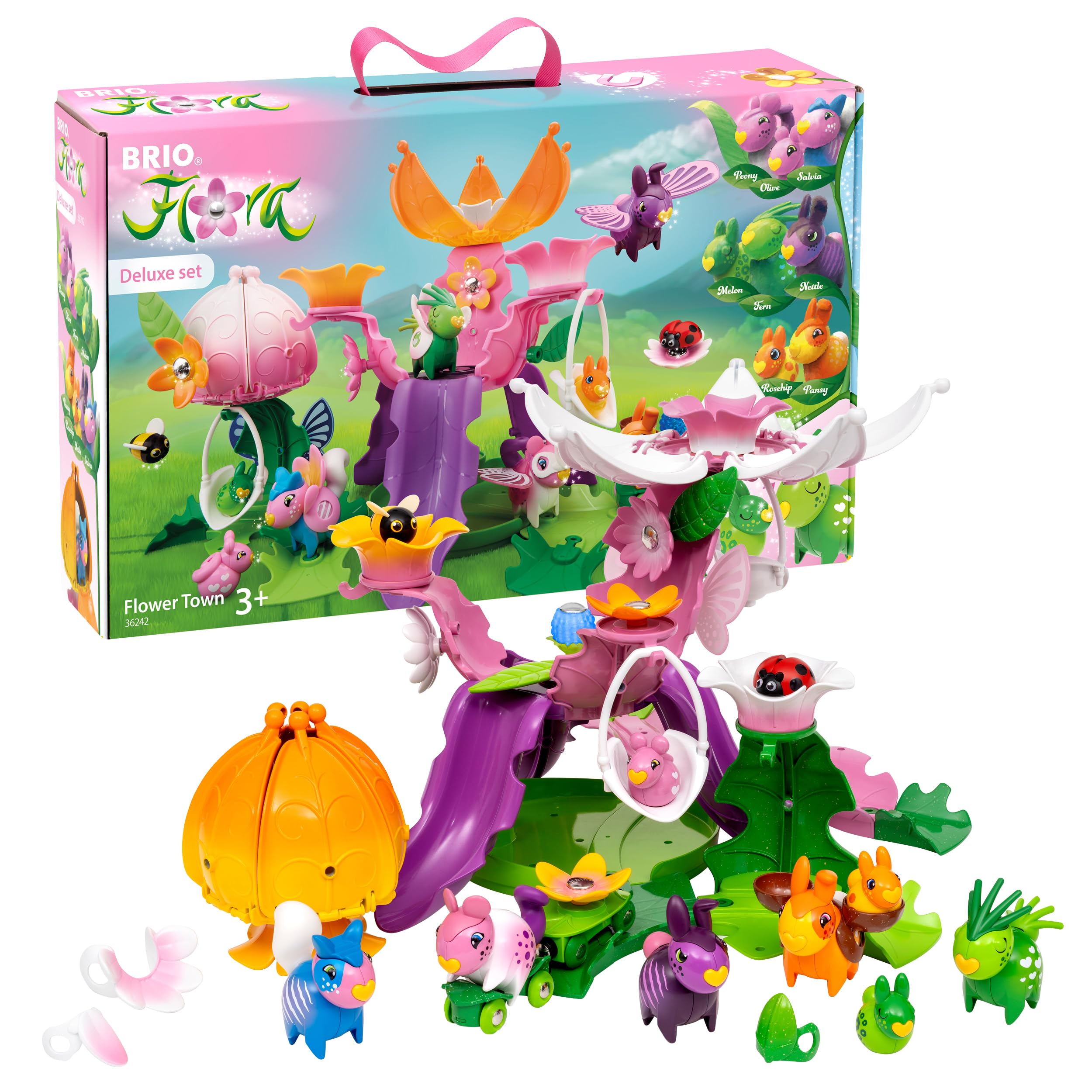 BRIO Flora - 36242 Flower City Deluxe Set | Huge Play Set for Endless Imaginative Fun for Girls and Boys from 3 Years - Beautiful Gift with Lots of Accessories