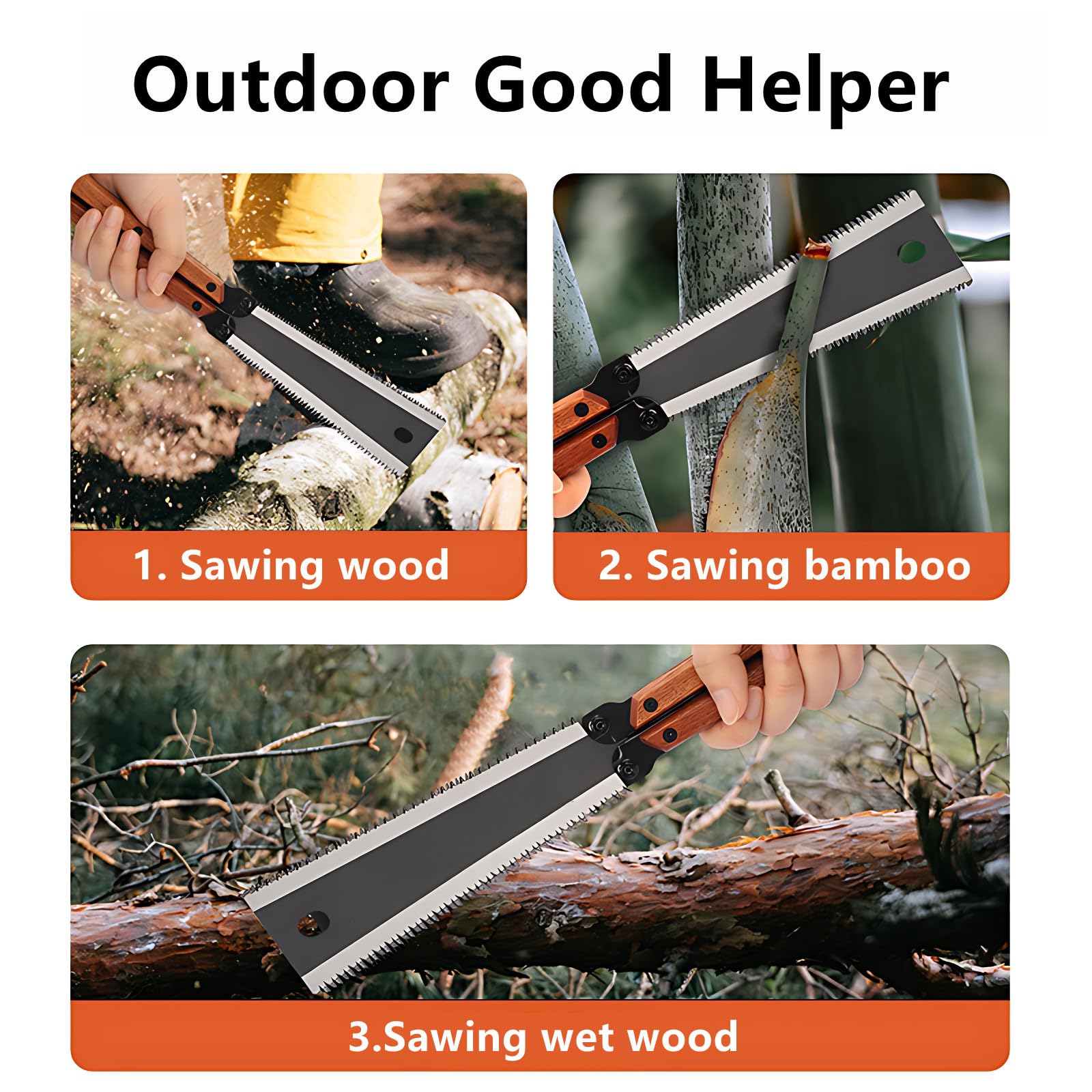 Sierra de tracción japonesa, sierra de mano pequeña para corte fino de madera, 5. Mini sierra plegable de 5 pulgadas, sierra de madera SK5 con bordes dobles de 13/14 TPI