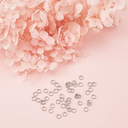 Miniatura 5 de DanLingJewelry 2000 unids 304 Anillo de salto abierto de acero inoxidable Fabricación de joyas Anillo de salto de metal Conectores de 0.157 in a