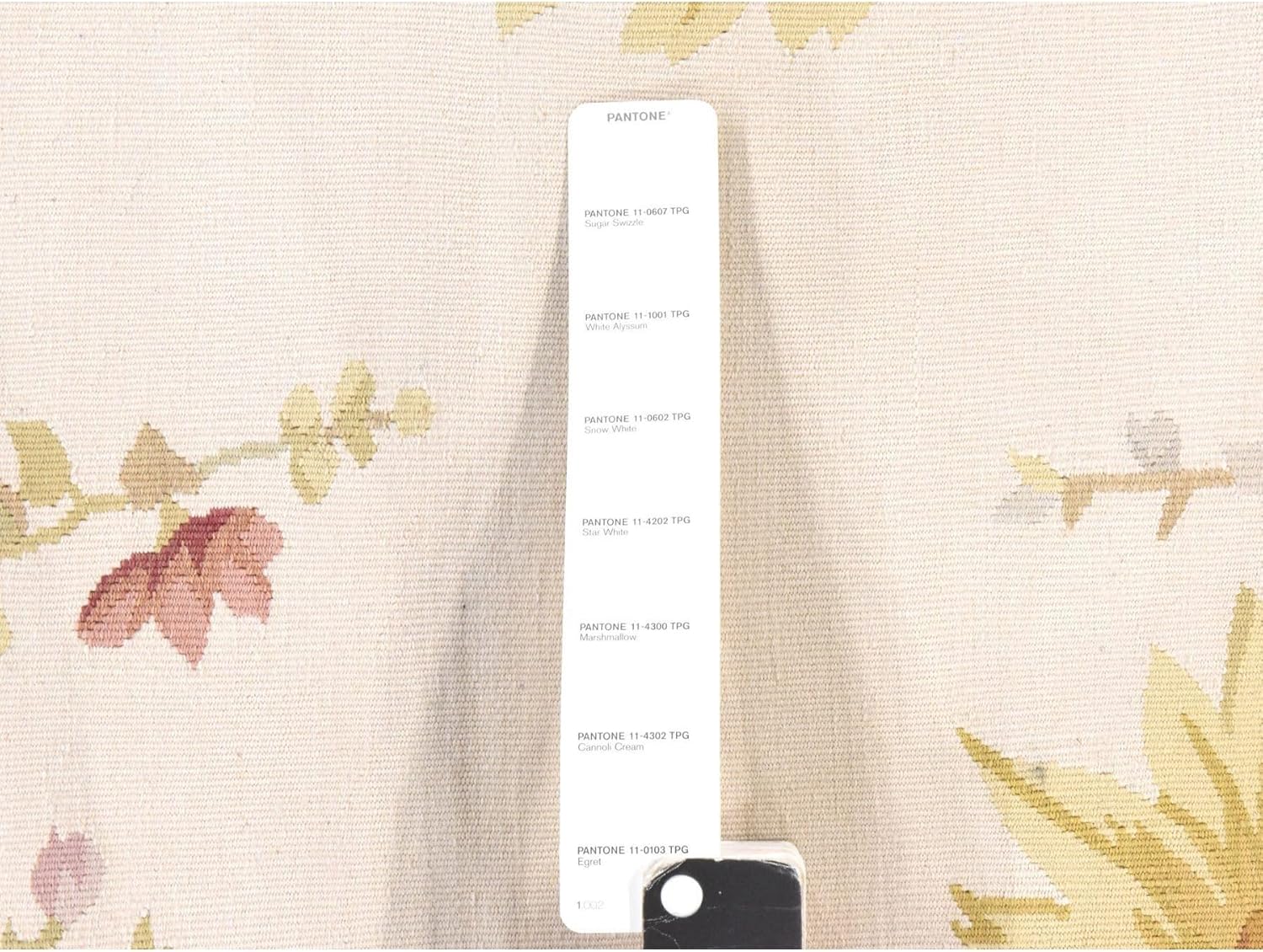 Flat Weave Hand Woven Wool Aubusson Area Rug, Cream White, Floral Botanical Pattern, Shabby Chic European Style, 8' x 10'2