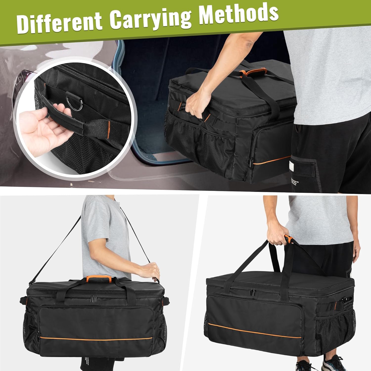 Grill Carry Case Compatible with Char-Broil Grill2Go X200 Portable Propane Gas Grill, 1-Burner Grill Cover Bag with Multi Storage Pockets for Outdoor Grill Tools & Accessories, Only Bag