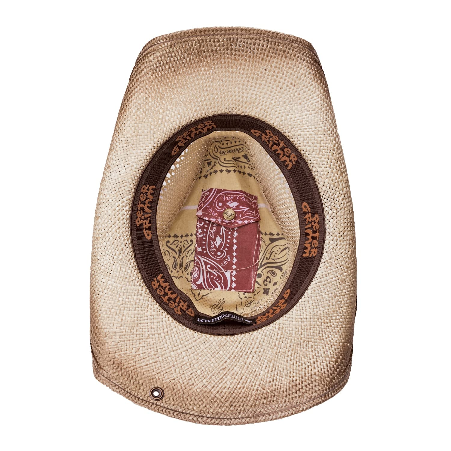 Peter Grimm Shaggy Toyo Straw Drifter Cowboy Hat, Brown