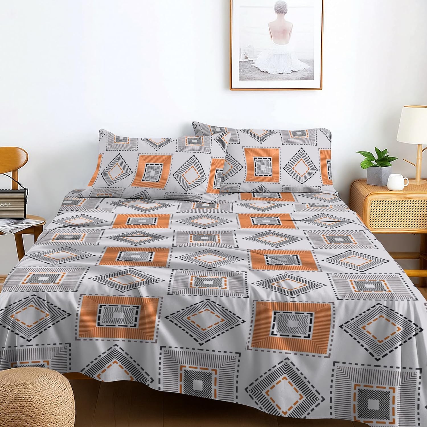 EverSoft Bedding Small Double 2-Piece Luxury Bed Sheet Set Soft, Comfortable & Breathable Bedding with Flat Sheet & 1 Pillowcases Hotel Quality, Durable, Elegant Design