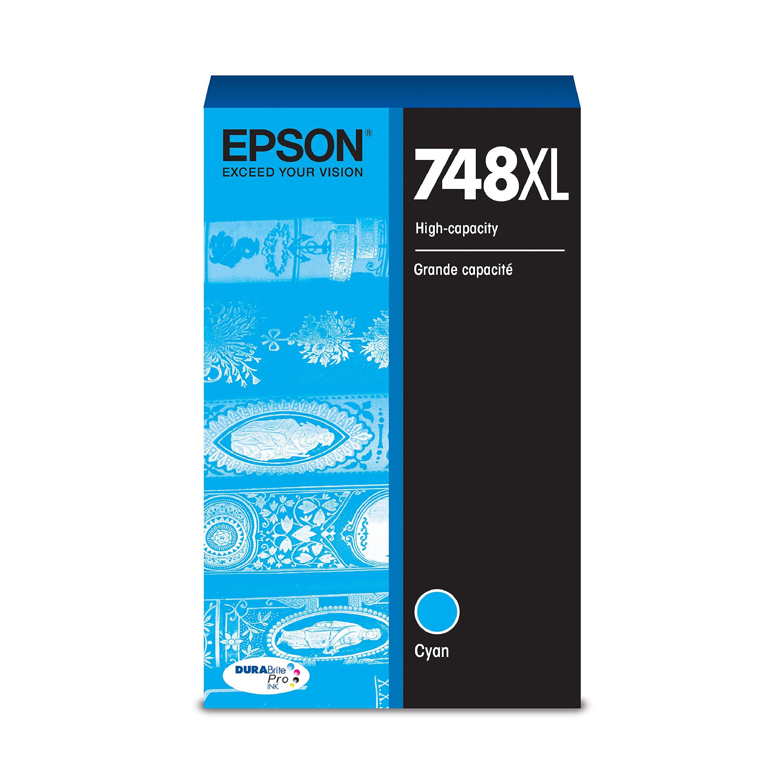 Epson 748 DURABrite Pro Cartuccia d'inchiostro ciano ad alta capacità, resa 4000 (T748XL220)