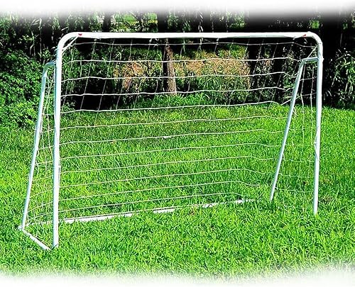 Miniatura 6 de Portería de fútbol de 8 x 5 x 2.6 pies con red, juego de entrenamiento de fútbol portátil para patio trasero, marco de nailon y acero resistente a