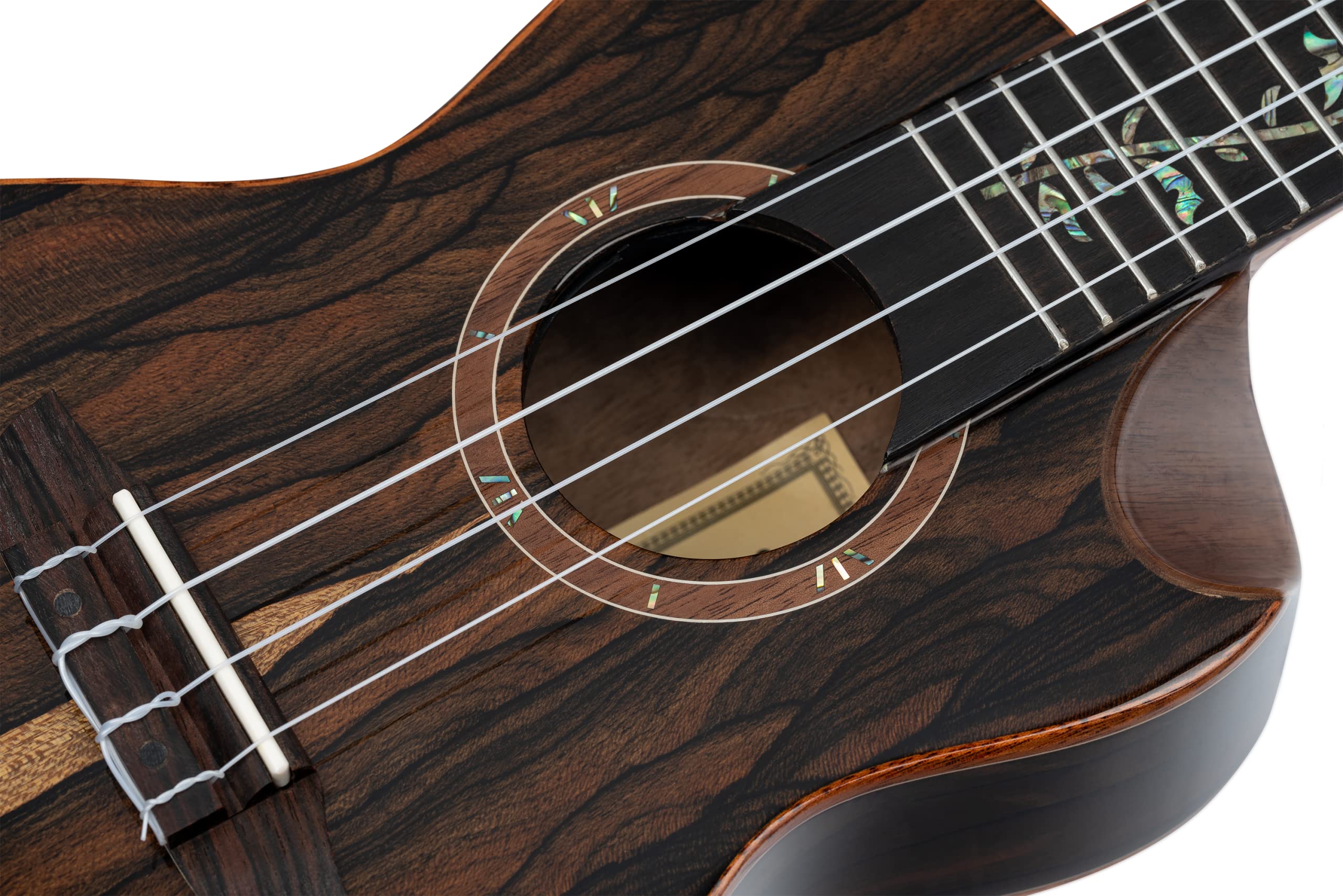 Ortega Guitars Ukulele Concerto Elettro-Acustico – Elite Series – Gig Bag Inclusa – Ziricote, Natural (RUET-ZC)