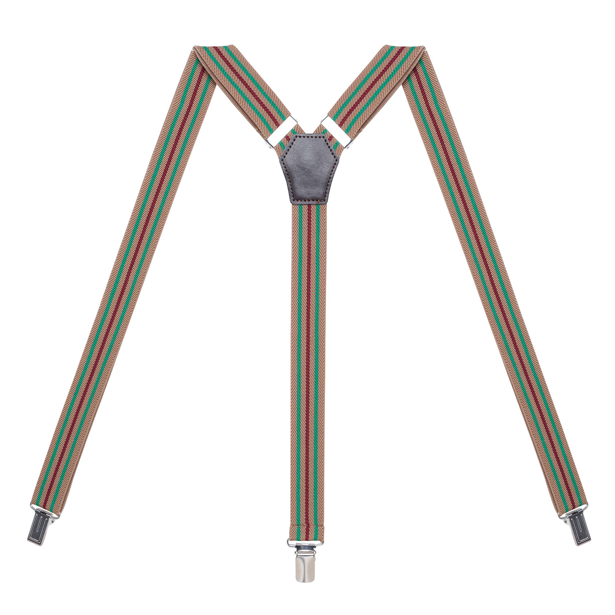 Womens Suspenders – Y Back Style – 1" Width - Comfortably Adjustable Elastic Straps and Metal Clips