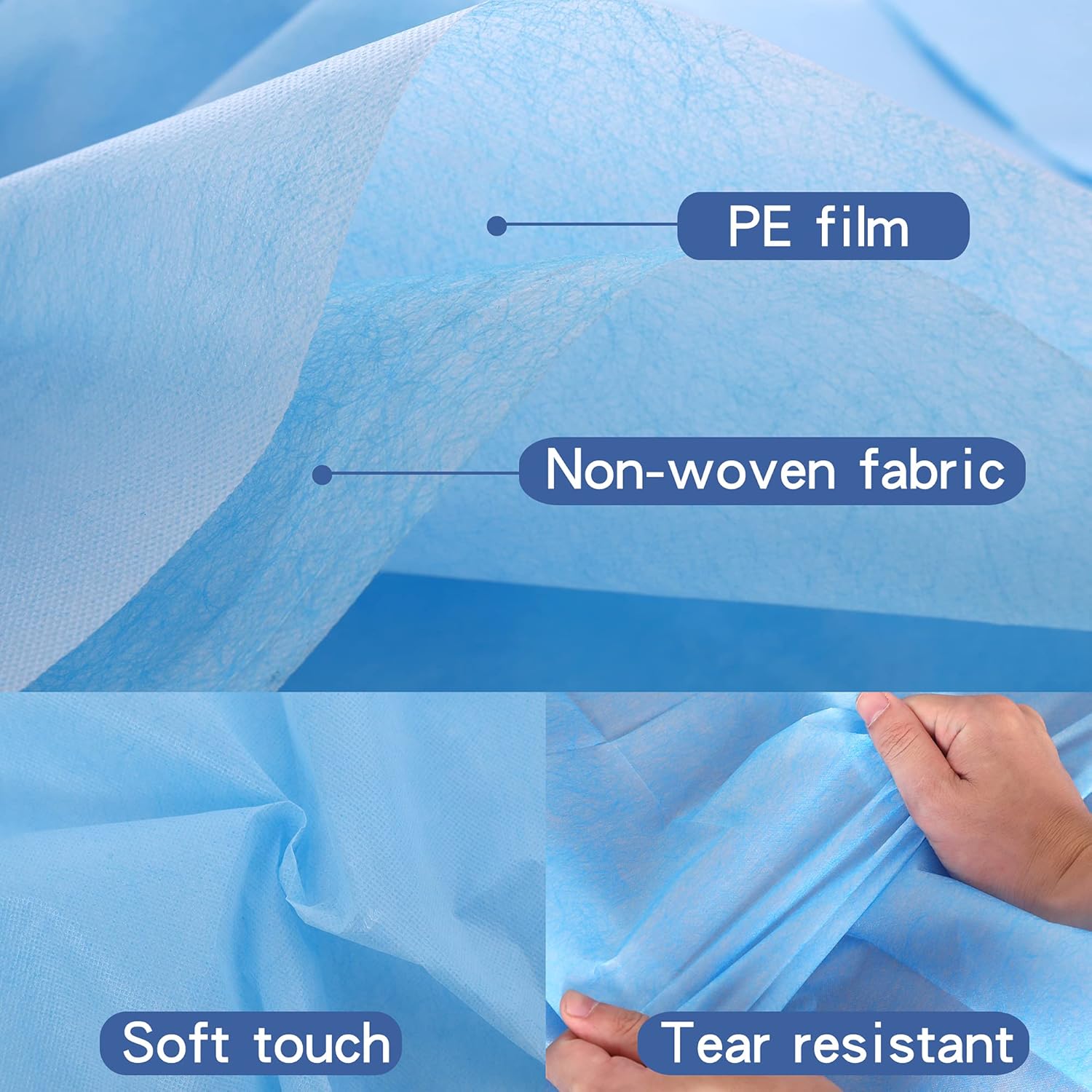 Uralili 20 Pcs Massage Table Sheets Sets Waterproof And Oil Proof Disposable Spa Bed Sheets Non-Woven Fabric Lash Bed Cover 31" X 70"(Blue), 180 Threadcount, Solid Uralili 20 Pcs Massage Table Sheets Sets Waterproof And Oil Proof Disposable Spa Bed Sheets Non-Woven Fabric Lash Bed Cover 31" X 70"(Blue), 180 Threadcount, Solid