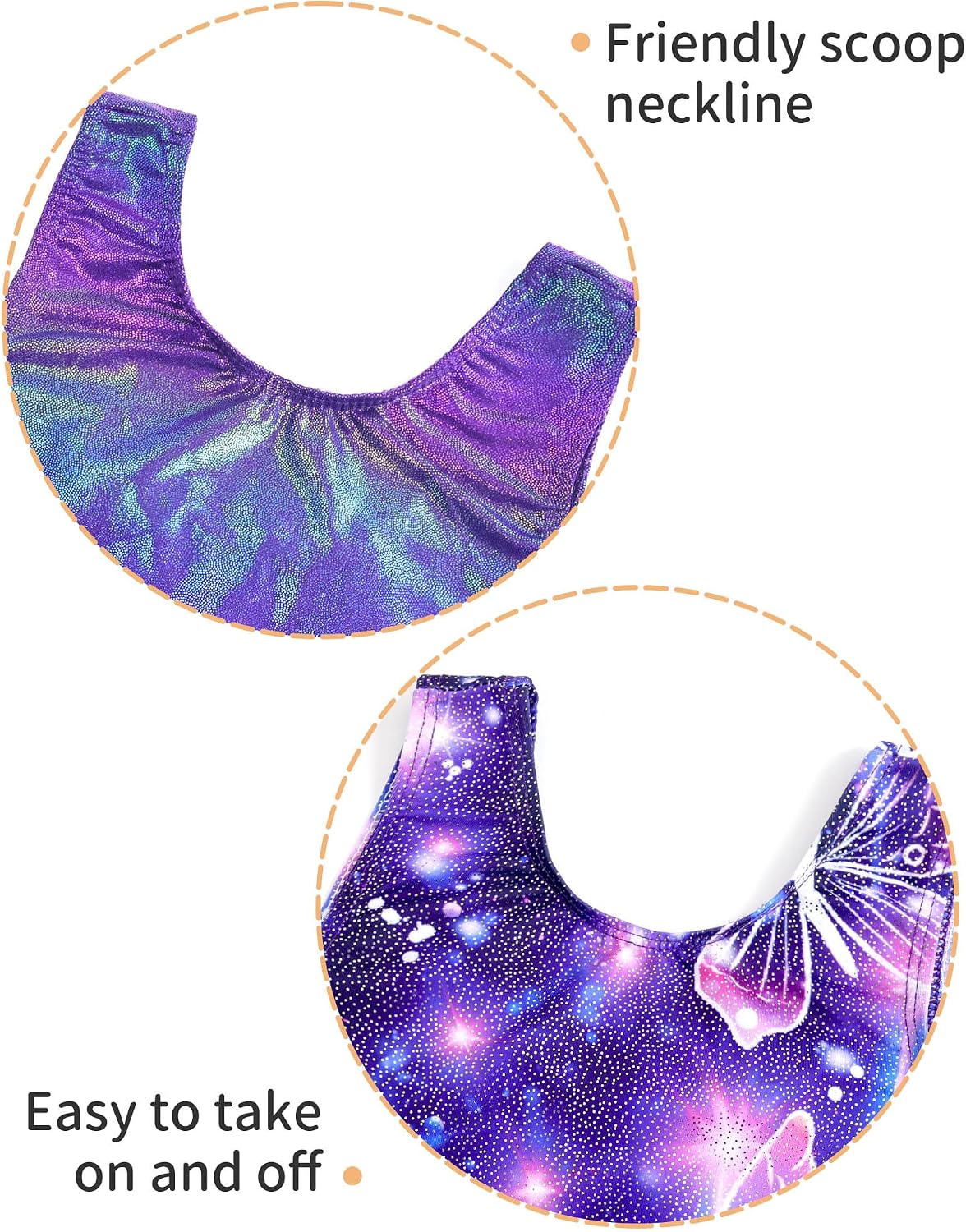 2 Pack Leotard for Girls Gymnastics Sparkly Sleeveless Unitards