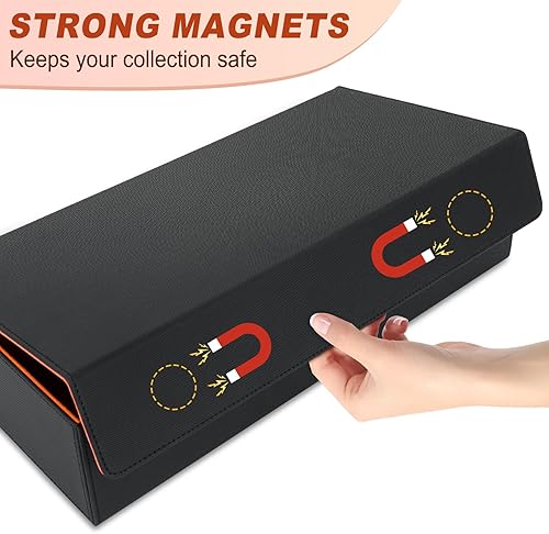 Miniatura 4 de Caja de cartas extra grande, caja de almacenamiento para juegos de cartas de alta calidad, se adapta a 5 mazos con funda de alfombrilla y