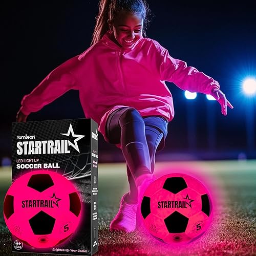 Miniatura 9 de Balón de fútbol que brilla en la oscuridad  Regalo deportivo para niñas de 6 a 15 años  Bola de luz LED con 3 baterías adicionales y bomba  Baterías