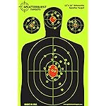 Splatterburst Targets - 12 x18 inch - Silhouette Splatter Target - Easily See Your Shots Burst Bright Fluorescent Yellow Upon Impact - Made in USA (25 Pack)
