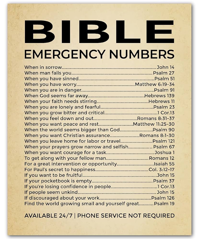 amazon-com-bible-emergency-numbers-christian-wall-decor-print-vintage-inspirational-faith-art-for-living-room-office-church-or-room-decor-unframed-11-x-14-inches-home-kitchen for Free Bible Emergency Numbers Printable Amazon.com: Bible Emergency Numbers – Christian Wall Decor Print, Vintage Inspirational Faith Art for Living Room, Office, Church, or Room Decor (Unframed, 11 x 14 inches) : Home & Kitchen for Free Bible Emergency Numbers Printable