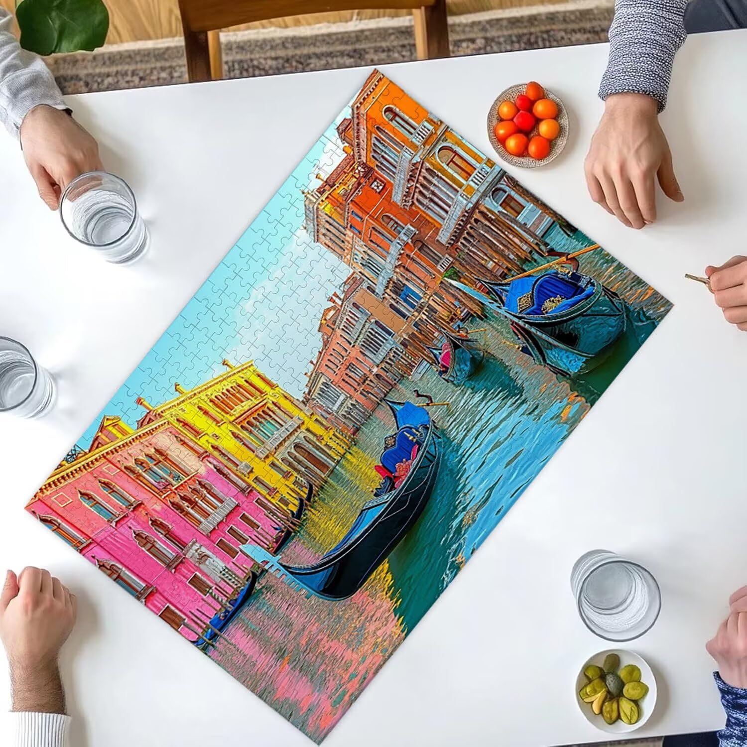 1500 Pezzi di Puzzle, Città dell'acqua di Venezia1500 Pezzi di Puzzle per Adulti, Regalo di Anniversario e Natale, Decorazione Della Casa, Prevenzione Della Degenerazione Cerebrale Negli Anziani v825