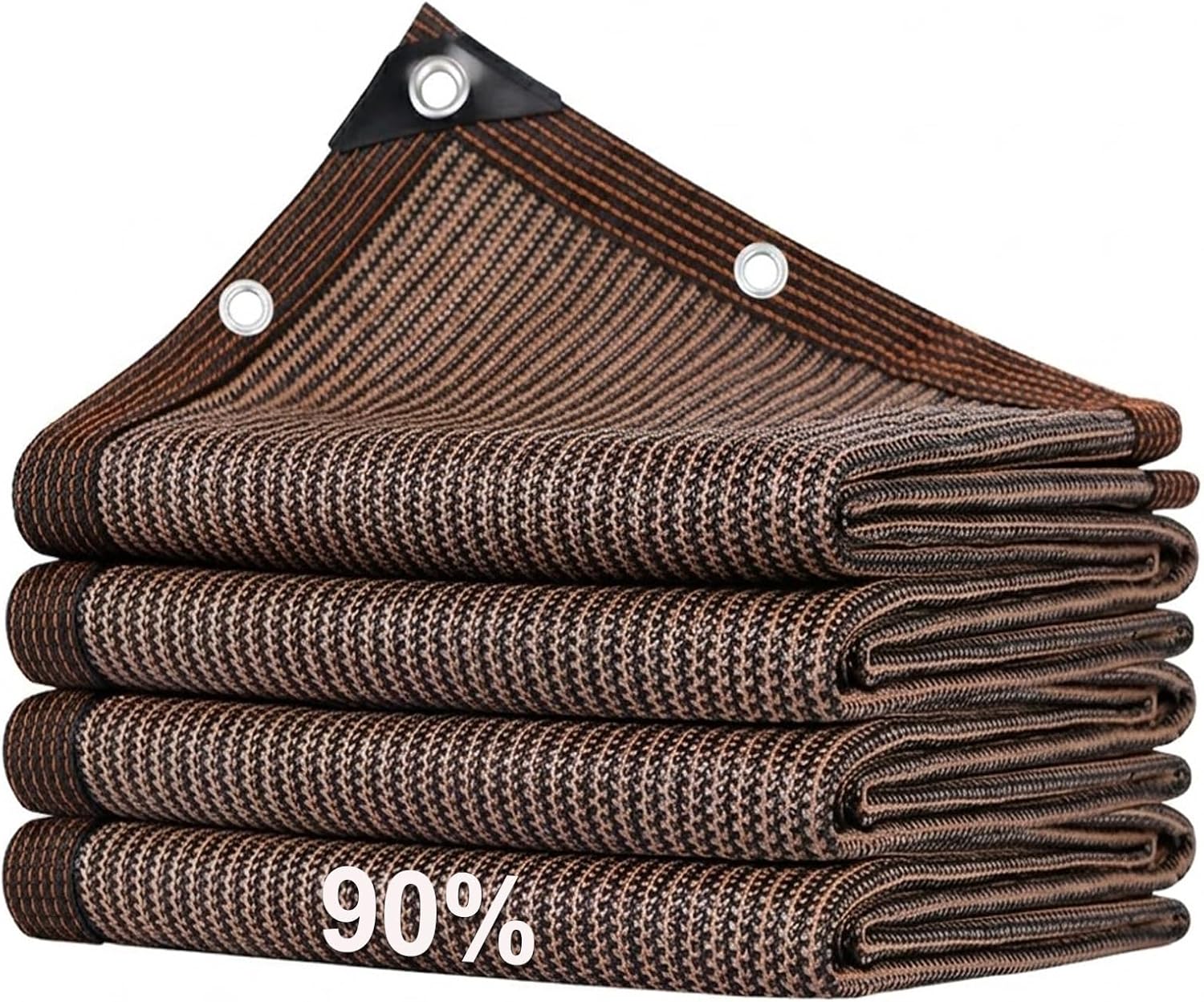 8x10 10x15 12x24 FT Shade Cloth for Garden with Grommets, 90% UV Block Sun Mesh Shade Tarp Cover, Coffee Brown Shade Netting for Greenhouse Plants, Outdoor Patio, Pergola(8X24FT)