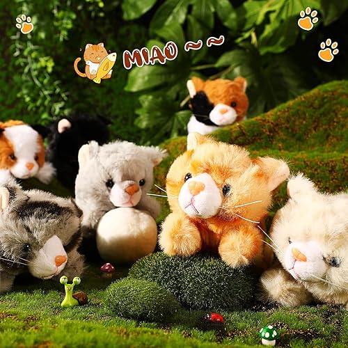 Miniatura 4 de 16 piezas de animales de peluche a granel, varios pequeños peluches de peluche suaves, lindos animales de peluche pequeños para el aula, escuela,