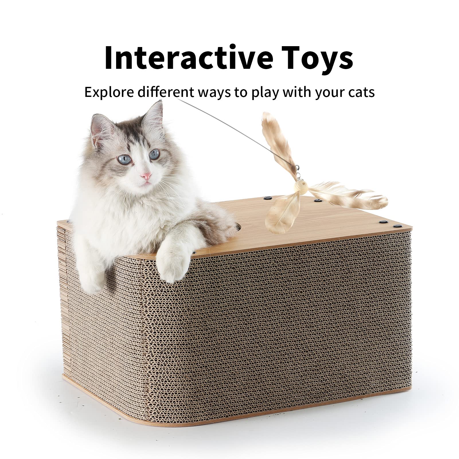 Buy FUKUMARU Cat Scratcher Lounge, Vertical and Horizontal Cardboard