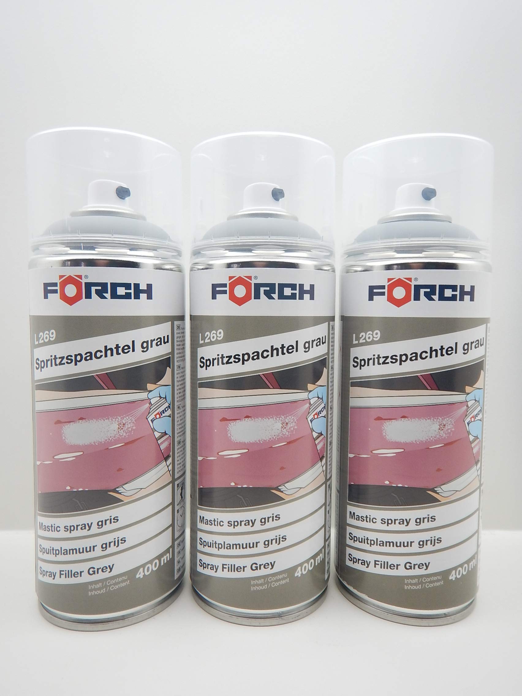 Förch SPRITZSPACHTEL GRAU SPRITZFÜLLER SPRITZ SPACHTEL L269 SPRAY 400ML (3)