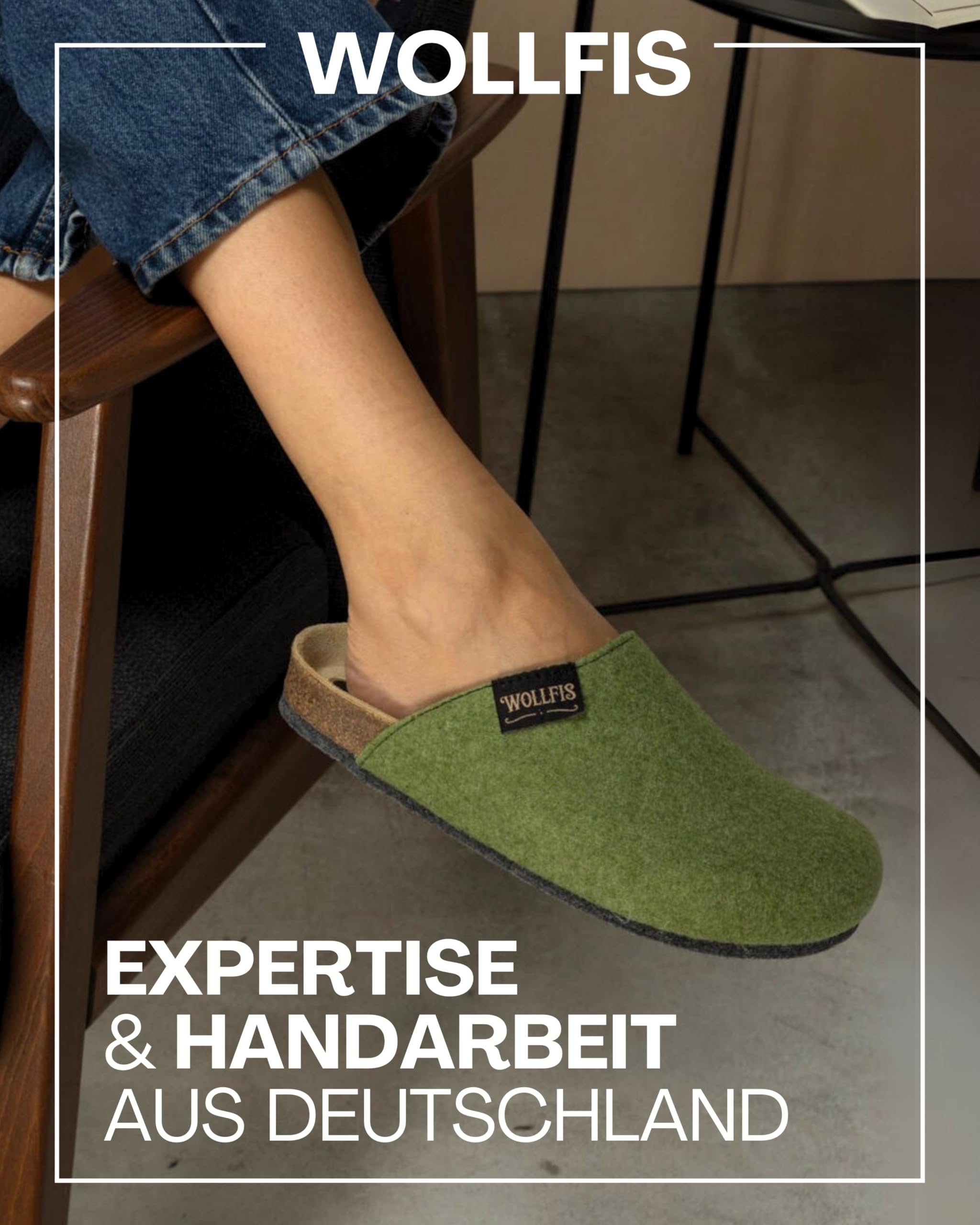 Bio Filzclogs I Elegante Filzpantoffeln aus hochwertigem Kork & Wollfilz I Warme Unisex-Hausschuhe mit ABS Sohle I ergonomisch, atmungsaktiv & rutschfest