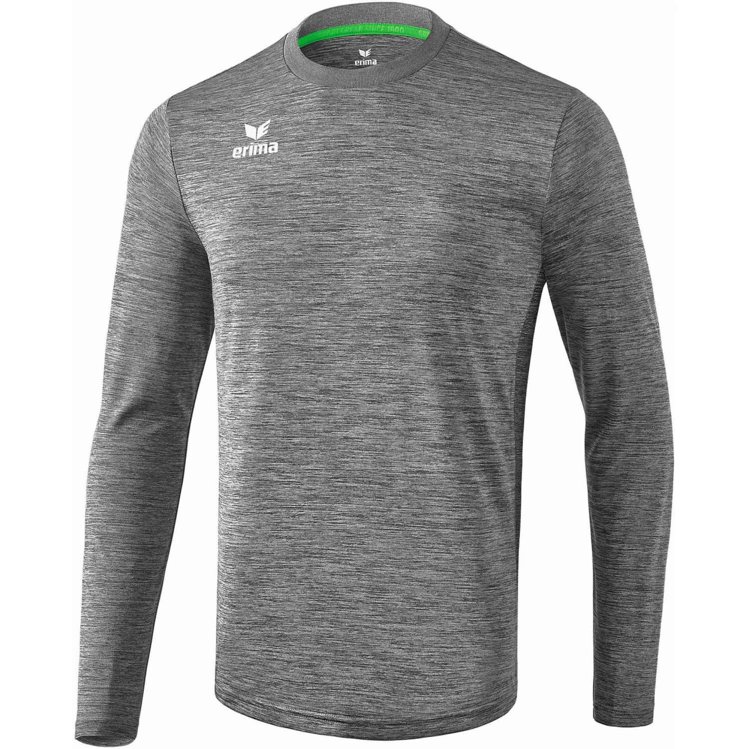 Erima Kids Liga Long Sleeve Jersey - Grey Marl, Size 164/X-Small/Small