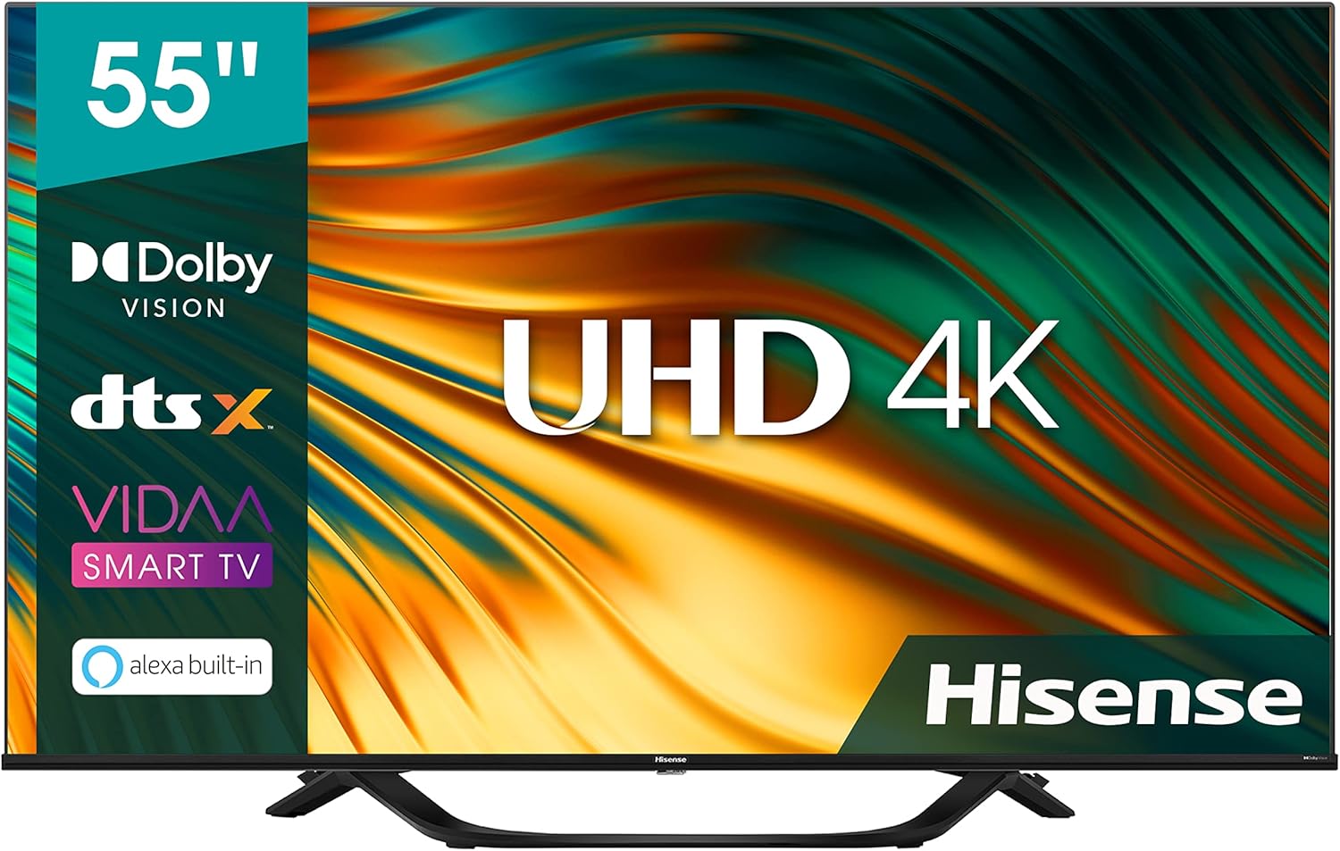 Hisense 55 UHD 4K 55A67H, Smart TV VIDAA 5.0, HDR10+ Decoding, Dolby Vision, VA, Controlli Vocali Alexa, Tuner DVB-T2/S2 HEVC 10, lativù 4K Hisense 55 UHD 4K 55A67H, Smart TV VIDAA 5.0, HDR10+ Decoding, Dolby Vision, VA, Controlli Vocali Alexa, Tuner DVB-T2/S2 HEVC 10, lativù 4K