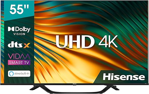 Hisense 55" UHD 4K 55A67H, Smart TV VIDAA 5.0, HDR10+ Decoding, Dolby...