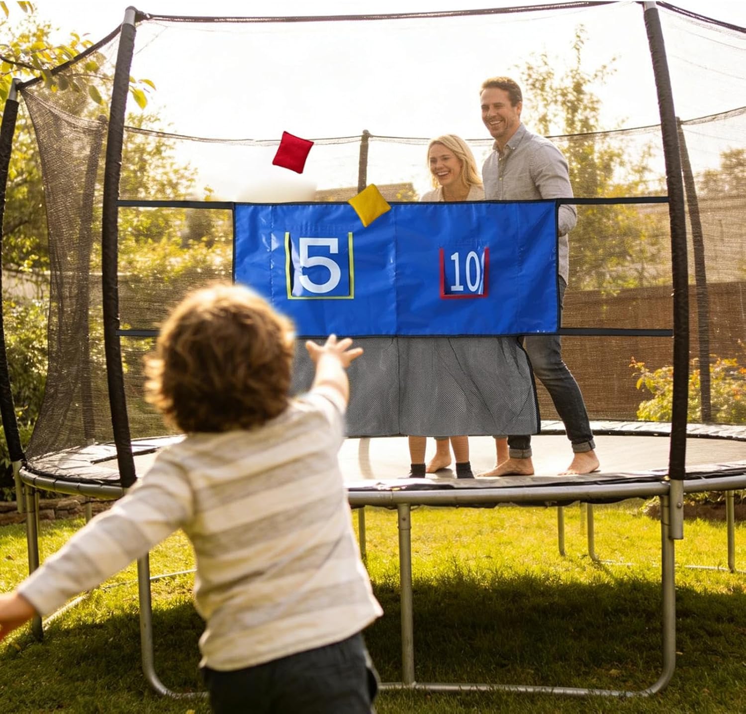 Sandbag Throwing Target | Interactive Trampoline Tossing Games,Trampoline Tossing Target | for Kid Boys Girls Children Garden Yard Backyard Grass Lawn Park