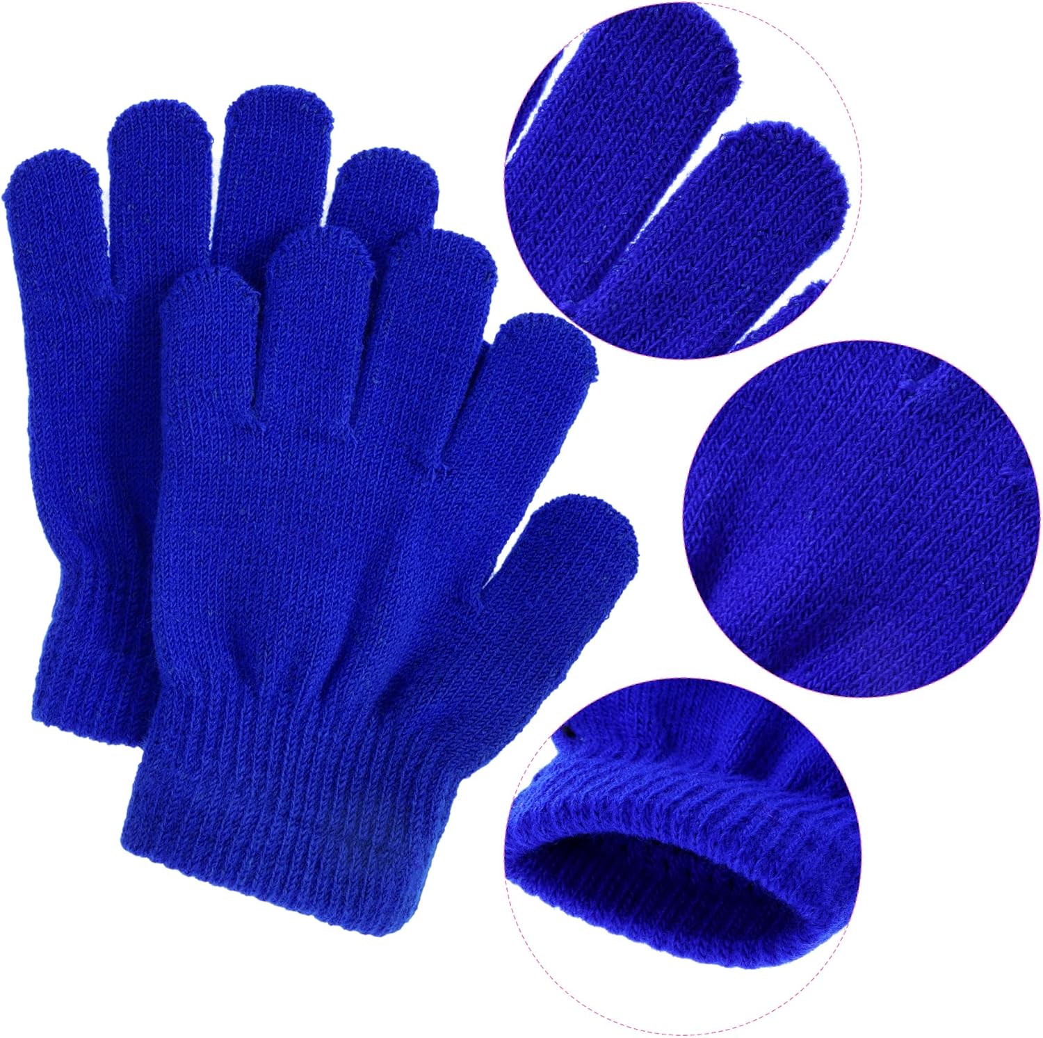 jiebor 12 Pairs Kids Warm Winter Knit Gloves for Boys Girls Children Kids - Image 3