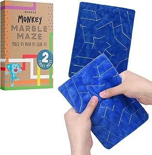 [2 Pack] Monkey Marble Maze Sensory Toys - Fabric Marble Fidget Toy to Help Focus and Concentration - Keep The Wiggles Away with Fidget Toys for Kids - Squishy Toys Fidget Pack - Soft and Relaxing