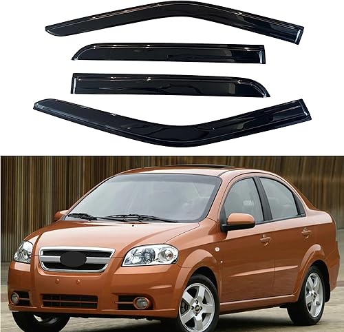 Miniatura 159 de IG - Visera para ventana de automóvil, protector contra la lluvia, el sol y el viento, con cinta adhesiva, deflector extraduradero para ventana