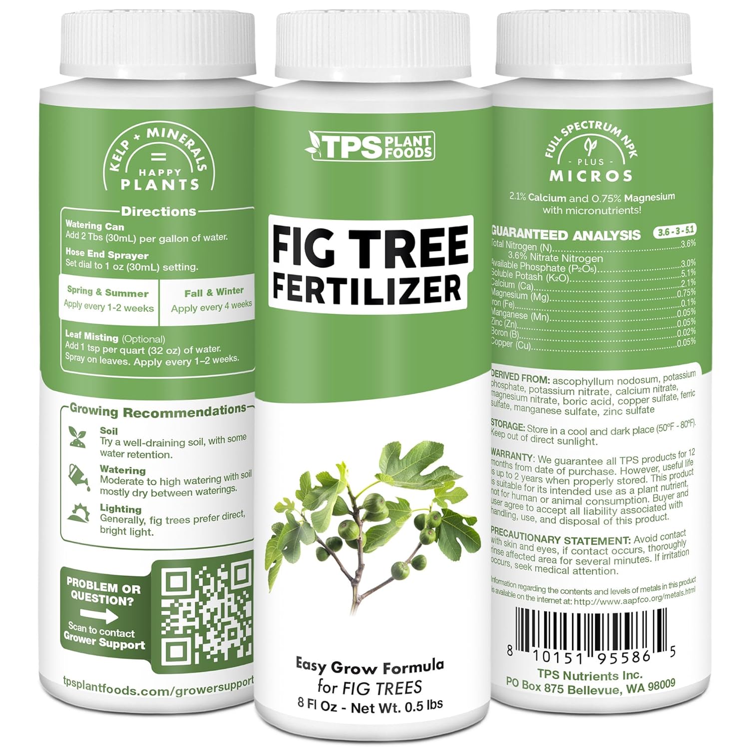 Fig Tree Fertilizer – Liquid Plant Food for Bigger Harvests, Stronger Root Development & Healthy Leaf Growth, 32 oz