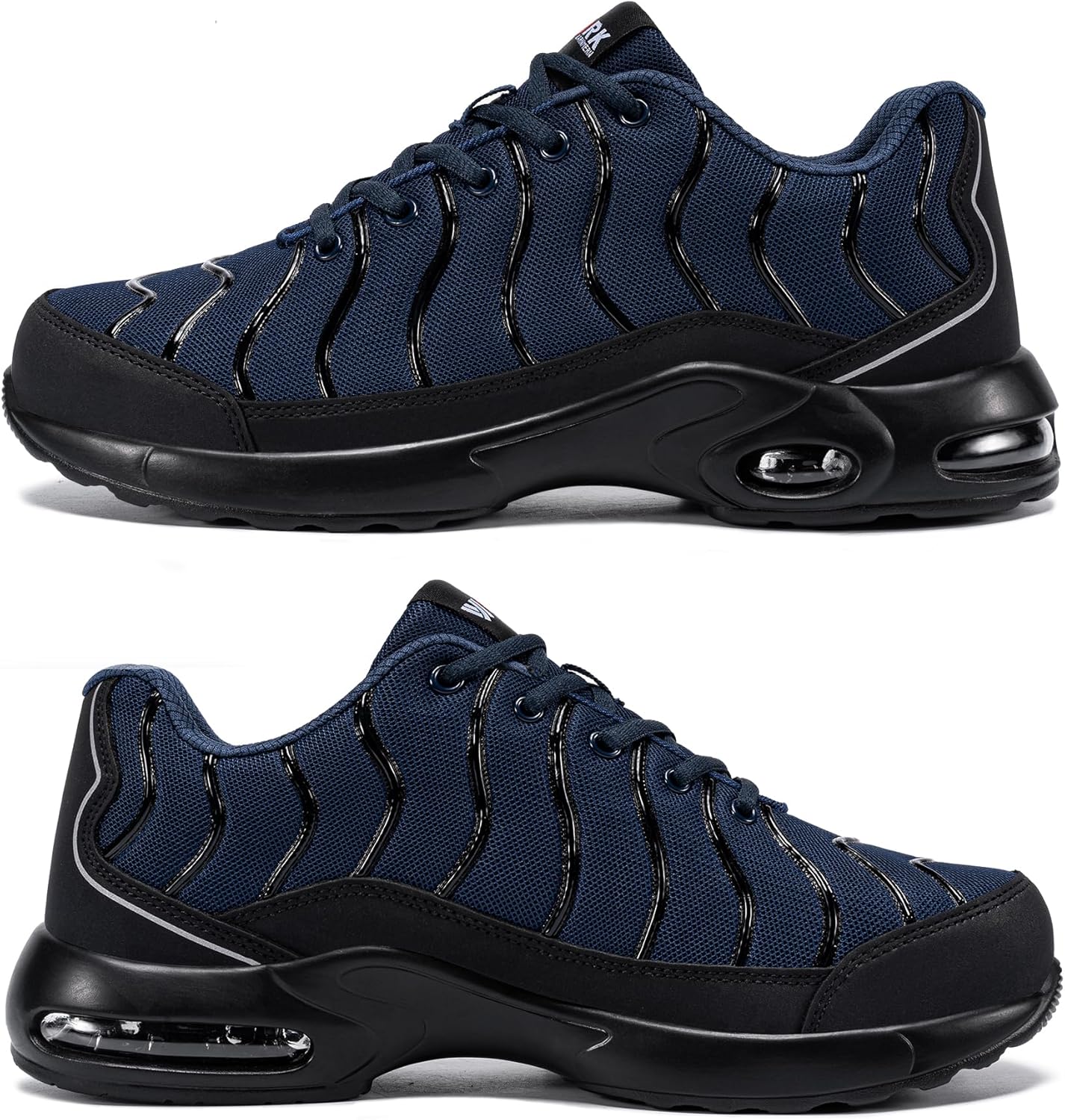 DYKHMILY Steel Toe Sneakers for Men Wide Work Shoes Puncture Proof Lightweight Safety Sneakers Slip Resistant Steel Toe Tennis Shoes