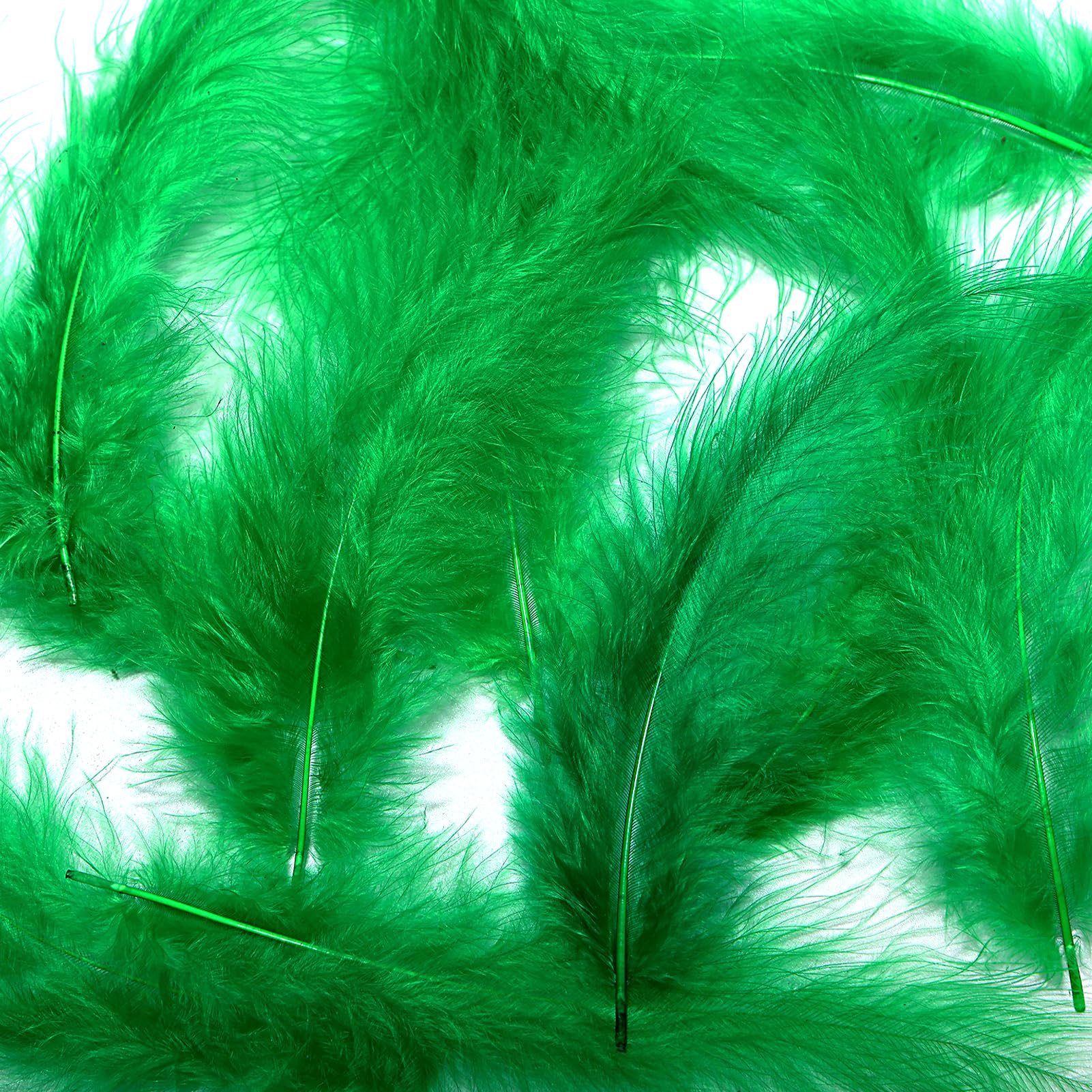 THARAHT Puszyste pióra marabutowe z indyka, 10-15 cm, do rzemiosła, łapacz snów, Mardi Green025, maskarada, dekoracja imprezowa, naturalne, puszyste pióra marabuta, indyka, 200 szt
