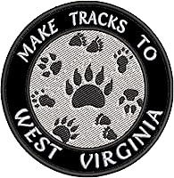Vista 4 de Haz pistas a Virginia Occidental de 3.5 pulgadas, bordado de bricolaje, parches decorativos para planchar o coser, recuerdos de vacaciones, viajes
