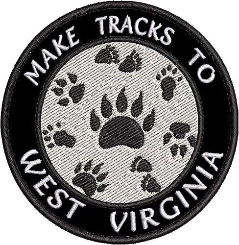 Haz pistas a Virginia Occidental de 3.5 pulgadas, bordado de bricolaje, parches decorativos para planchar o coser, recuerdos de vacaciones, viajes,