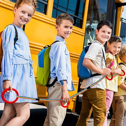 Miniatura 4 de Tatuo Juego de 12 cuerdas para caminar para niños en edad preescolar, cuerda de transición desmontable, cuerda de seguridad para guardería