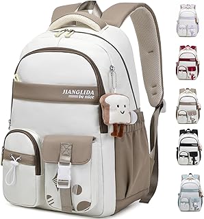 Sponsored You’re seeing this ad based on the product’s relevance to your search query.Learn more about this advertisement KESUDE School Backpack Teenager Girls Backpack Girls School Bag Boys Large Waterproof School Bag Women's Daypack School Bag Backpack for School Satchel Travel with Pendant, Light coffee