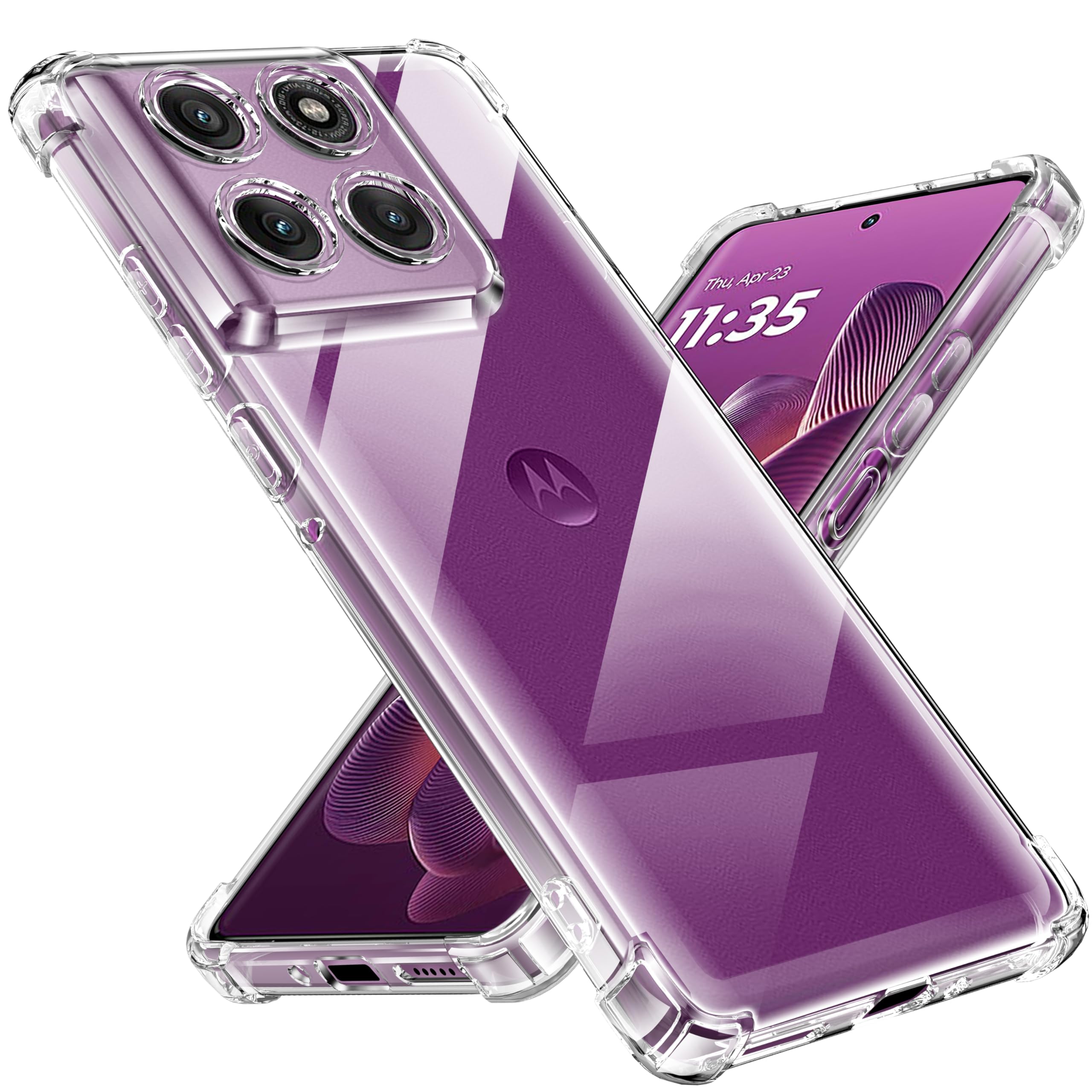 Tentoki für Motorola Edge 60 Pro hülle,[Anti-Vergilbung] [Deutsche Material] [Ultra Dünn],handyhülle für Motorola Edge 60 pro - Durchsichtig