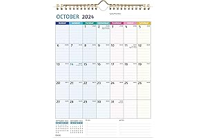 Large 2024 Monthly Wall Calendar 21-Month
