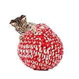 JAYU PET Red Cat Ball [W/Bell Version] - Handmade Silvervine Cat Toy with Catnip, Interactive Matatabi Ball for Indoor Cats & Kittens, Feline Play Toy & Gift (2.7 inch)