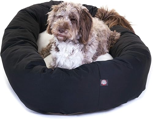 Miniatura 22 de Cama para perros Bagel de 40 pulgadas negra y Sherpa de Majestic Pet Products Negro -,Azul,Borgoña,Gris,Verde,Caqui,Rojo -
