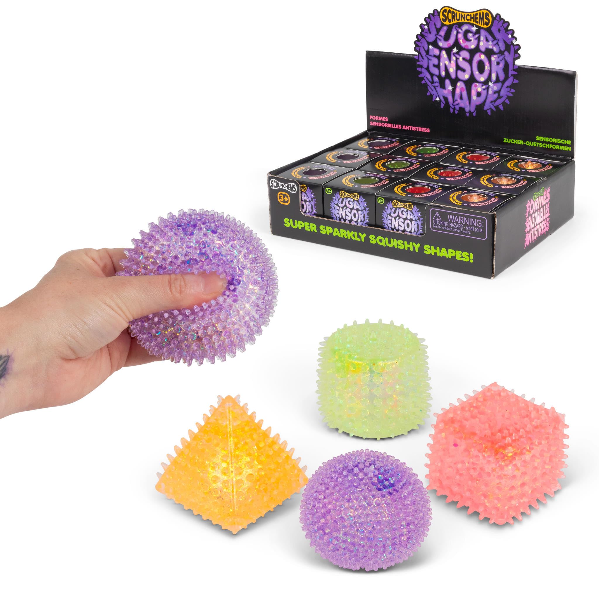 Tobar Sensory Sugar Shapes Stress Squishball Toy